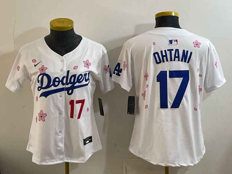 Women Nike 2026 Los Angeles Dodgers #17 Ohtani Sakura Edition Game MLB Jersey 01->women mlb jersey->Women Jersey